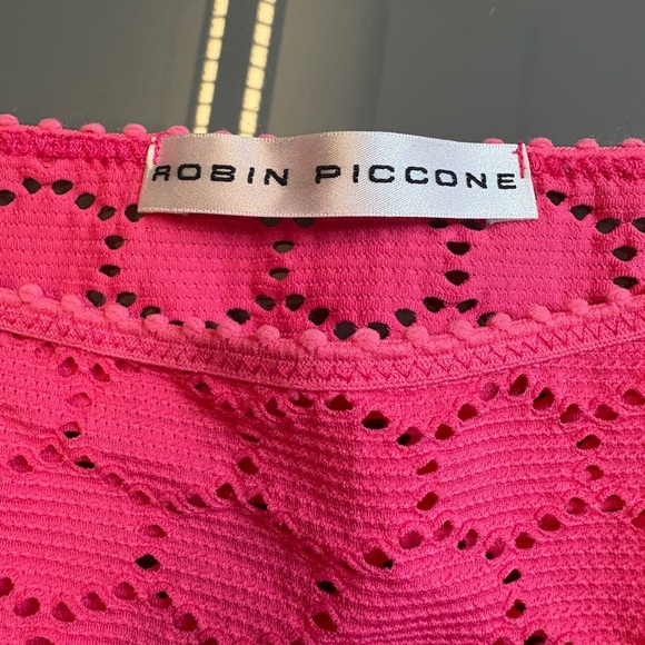 Robin Piccone Pink eyelet Mini swimsuit Coverup skirt resort summer size Small - Picture 2 of 6